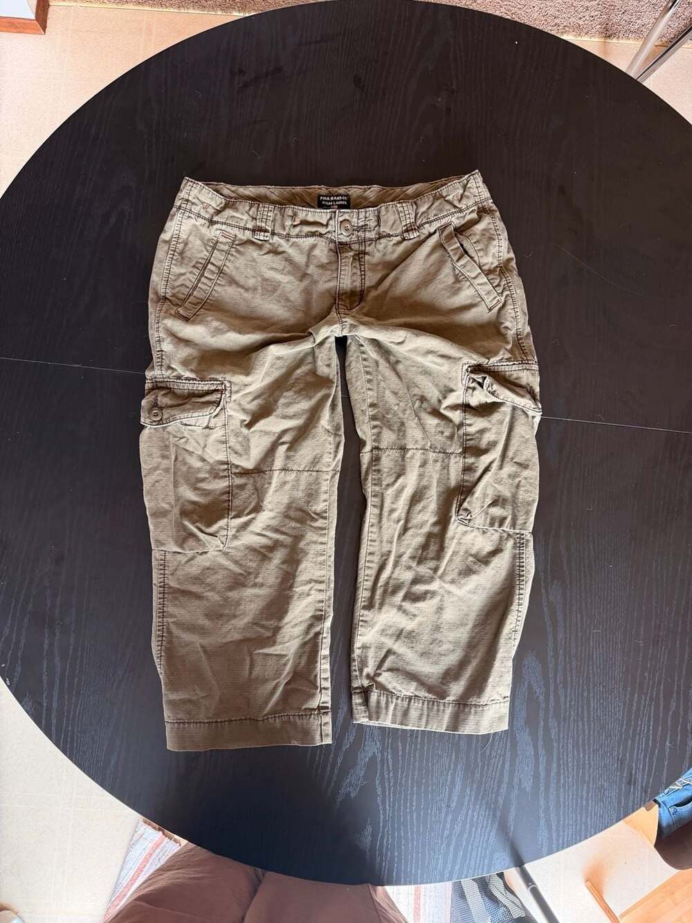 Vintage Polo Jeans Co. Ralph Lauren Women's Olive Green Ripstop Cargo Capris 12